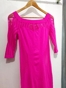 Magenta Colour Frock For Girls