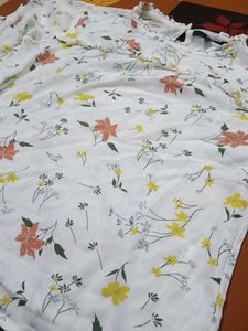 A Flowy White Floral Top