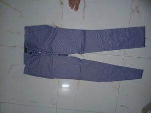 Blue Checked Dress Pants