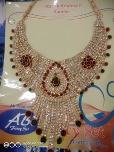 Sparkling Rhinestone Bridal Necklace Set