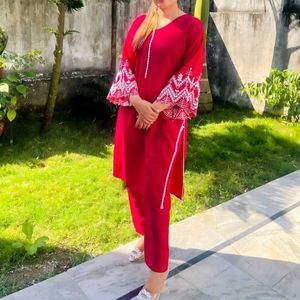 Embroidery Kurta Pant Set