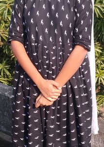 Black Umbrella Cut Kurti