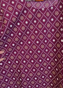 Maroon Printed Kurti