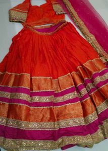 Orange Lehenga Choli Set