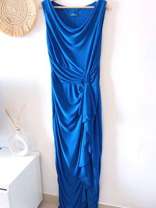 Ralph Lauren Draped Blue Gown