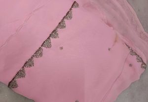 Pink Embellished Dupatta