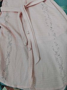 Elegant Pink Shirt Dress