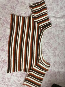 Multicolour Ribbed Crop Top #under199