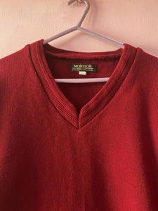 Red V-Neck Sweater