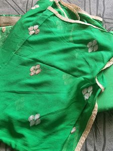 Pretty Green Salwar Suit Fabric