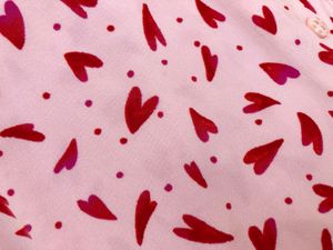 Pink Heart Print Top
