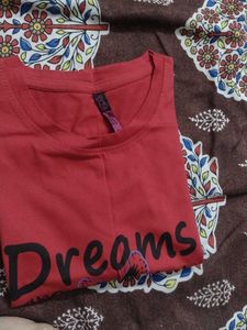 Beautiful Red Tshirt New And Super Comfortable