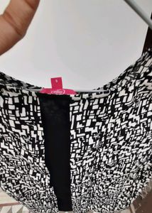 Party Wear Black And White Crop Top