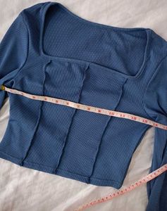 Blue Square Neck Urbanic Top