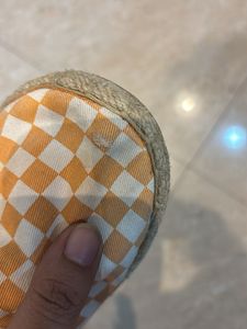 H&amp;M Original Orange Checkerboard  Espadrille Flats