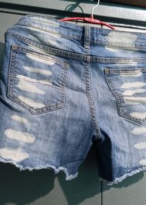Distressed Denim Shorts