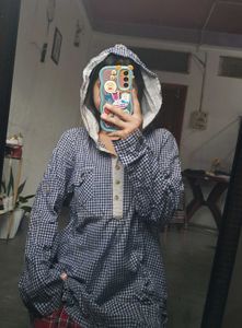 Gingham Hooded Tunic