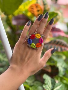 RUDIKAA- Adjustable Colorful Handmade Hand Ring