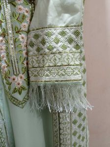 Mint Green Embroidered Straight Suit With Pant