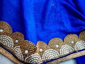 Beautiful Marble Chiffon Fabric With Lace