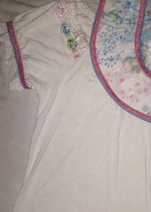 Cute White &amp; Pink Dress