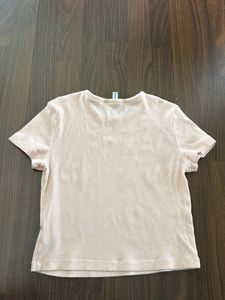 Cute Pink Ribbed Tee