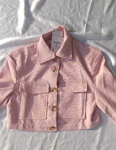 (Zara Copy) Pink crop Blazer jacket With Long Pant