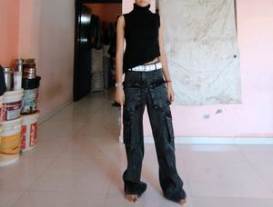 Price Drop Black Asymmetrical Knitted Top