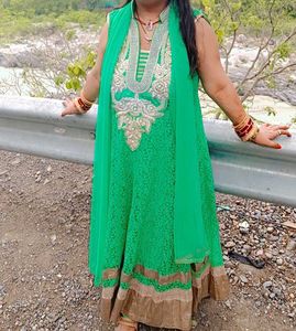 Beautiful Ghera PartyAnarkali Kurti Bottom Dupatta