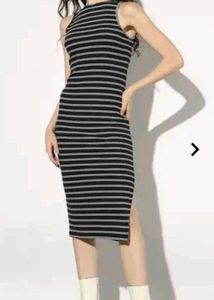 Outryt Striped Tank Dress - Size M