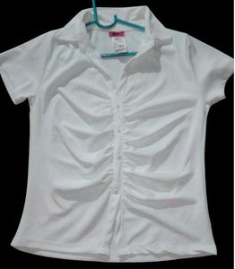 White Button-Down Top