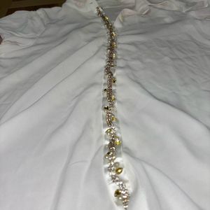 White Stone Studded Top