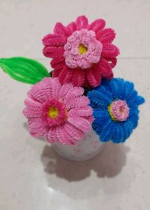 Cute Pipe Cleaner Flowers Set Of 3