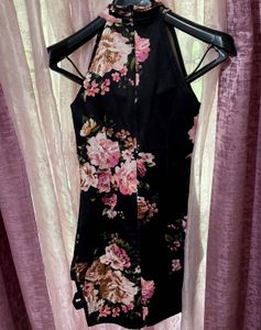 Floral Halter Mini Dress