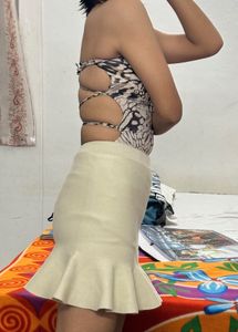 Animal Print Backless Bodysuit