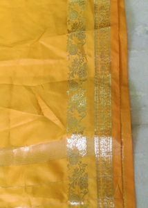 Yellow Katan Saree