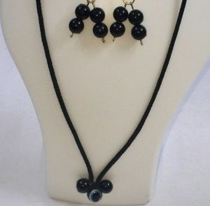 Evil Neck &amp; Eyering set black pendent High qualit