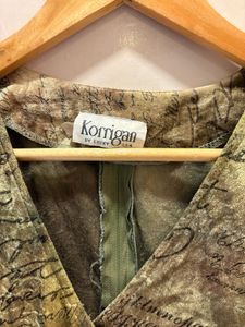 Vintage Green Velvet Wrap Top