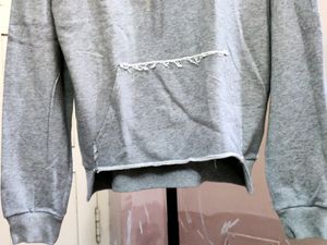 Celine Loose Hoodie in cotton fleece with a studd