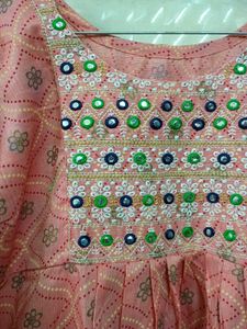 Embroidered Pink Kurta
