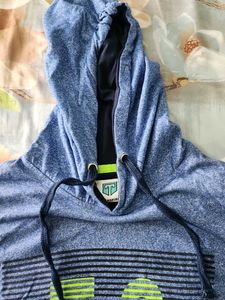 Blue Graphic Hoodie T-Shirt