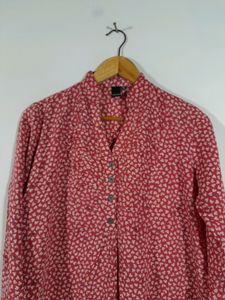 Red Printed Tunic Top