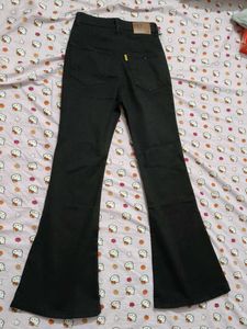 Black Flare Leg Pants