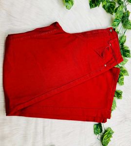 New Tag h&amp;m Red Wide Leg Pants
