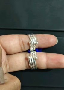 Silver spiral toe rings