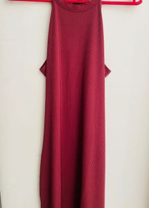 Maroon Bodycon Mini Dress