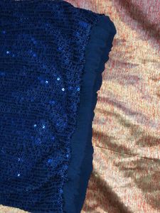 Sparkly Navy Blue Crop Top