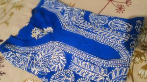 Elegant Blue Embroidered Kurta