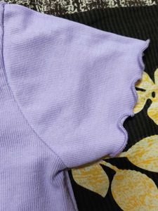 Cute Lilac Tie-Front Top