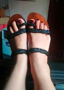 Womens Braided Black Sandals